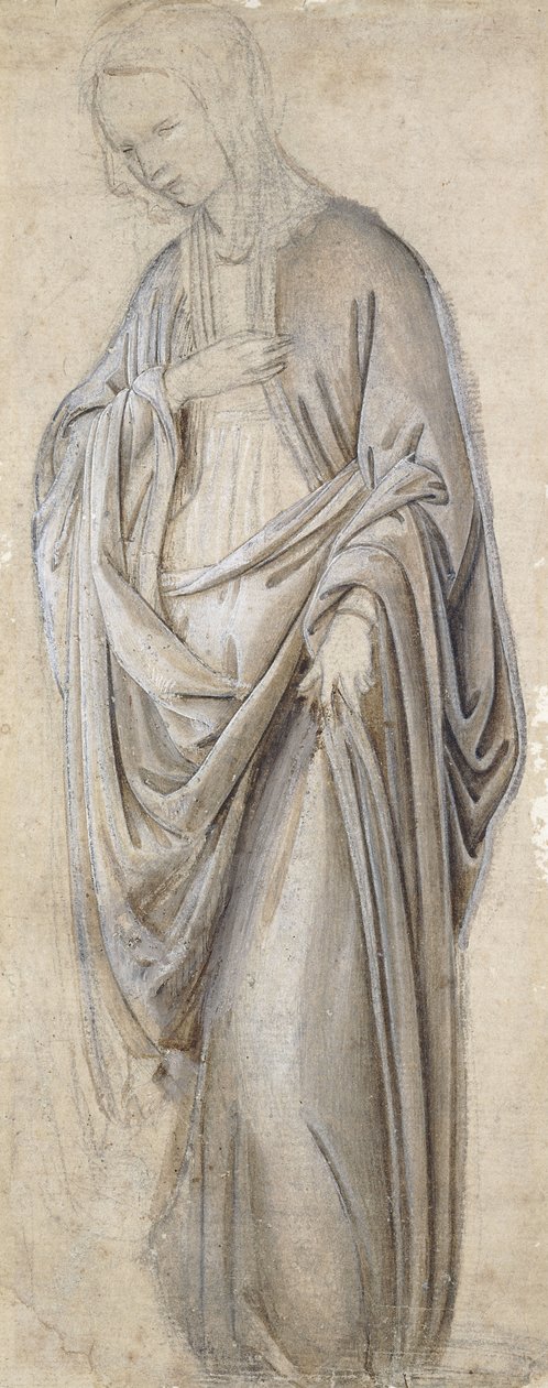 Bakire Müjde için Perdelik Çalışması, by Francesco Botticini