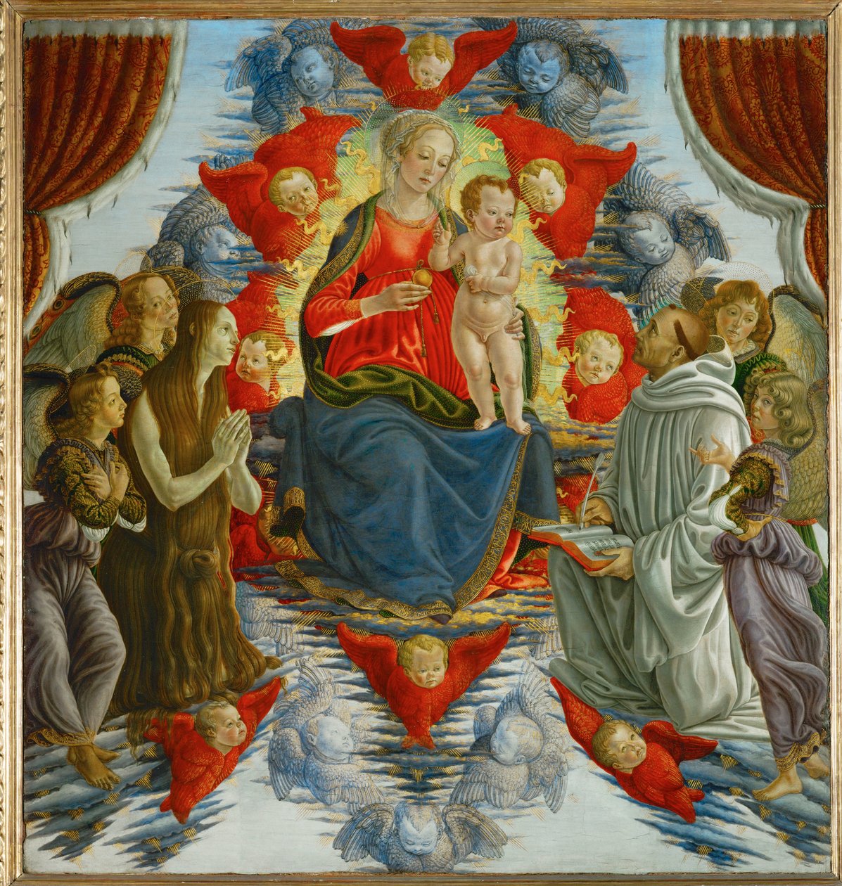 Madonna ve meleklerin arasındaki çocuk - La Vierge et l