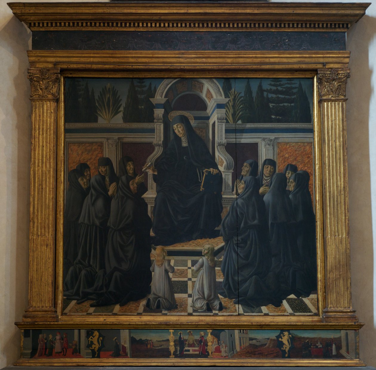 Augustinian Kızkardeşleri ile Santa Monica, 1470 by Francesco Botticini