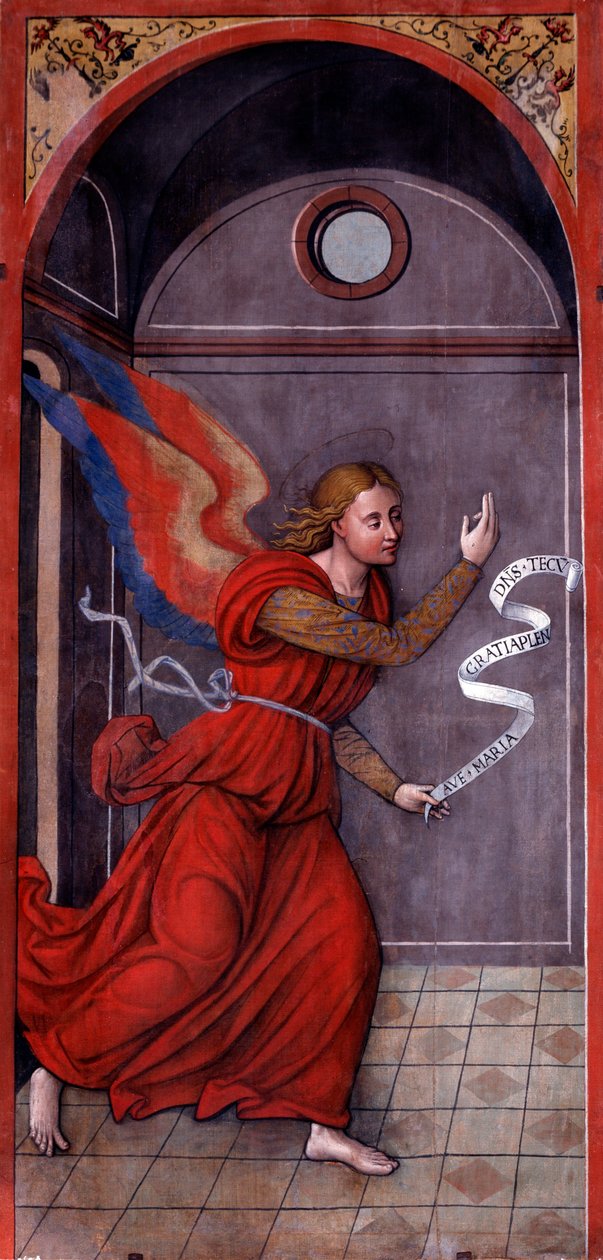 Müjde: Başmelek Cebrail (Tablo, 1549 civarı) by Francesco Brea