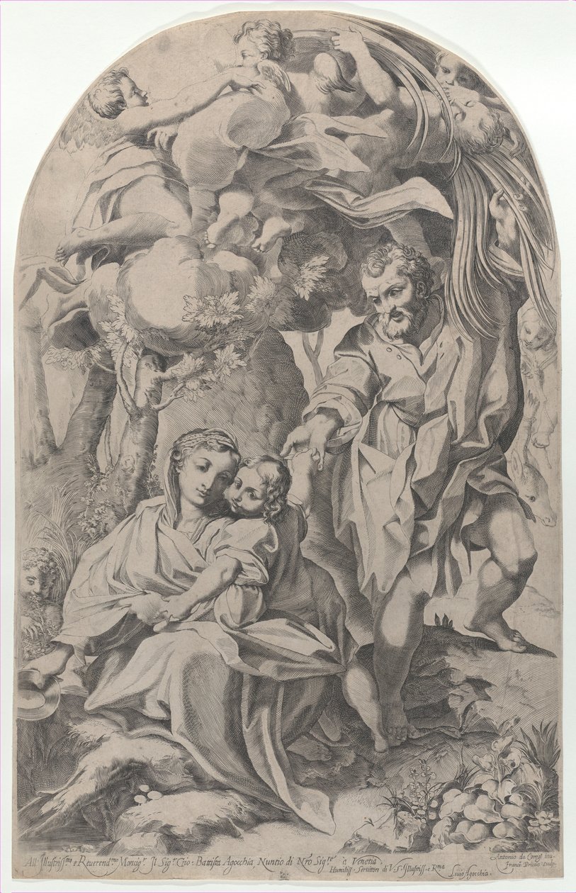 Geri kalanlar Mısır'a uçuşta, 1600-23. by Francesco Brizio