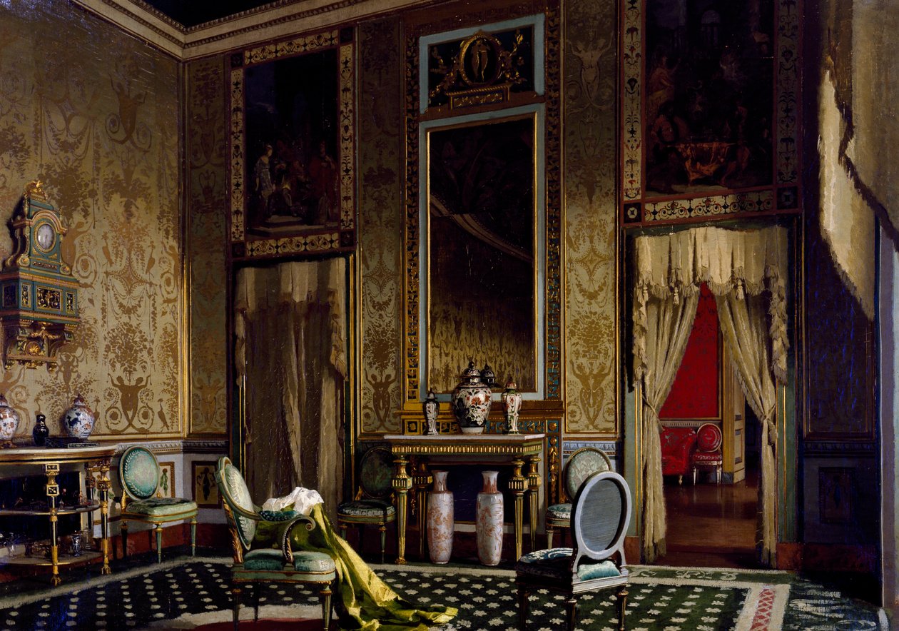 Empire tarzı oda, Francesco Didioni (1839-1895), tuval üzerine yağlı boya, 62x88 cm by Francesco Didioni