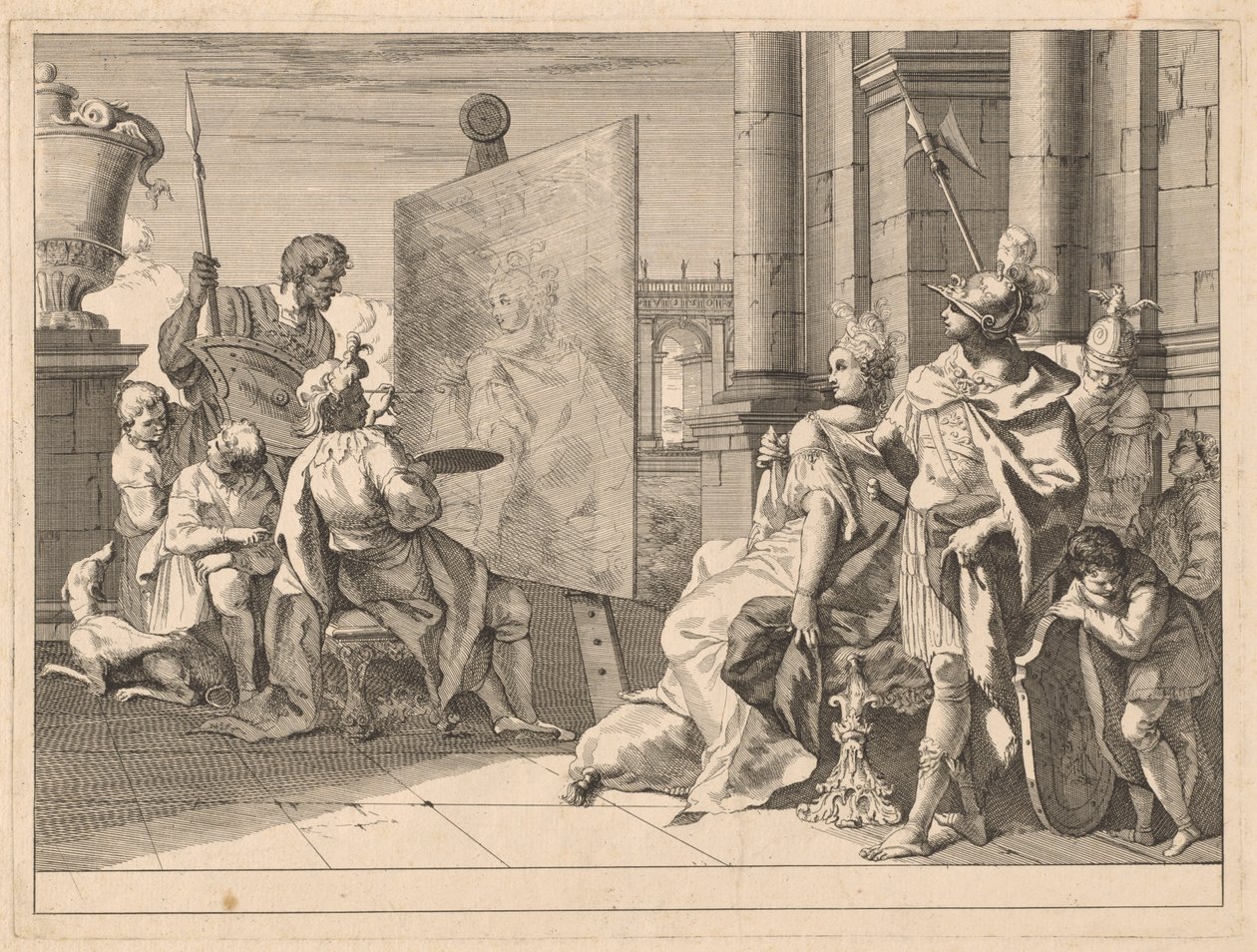 Apelles Stüdyosunda Büyük İskender ve Campaspe by Francesco Fontebasso
