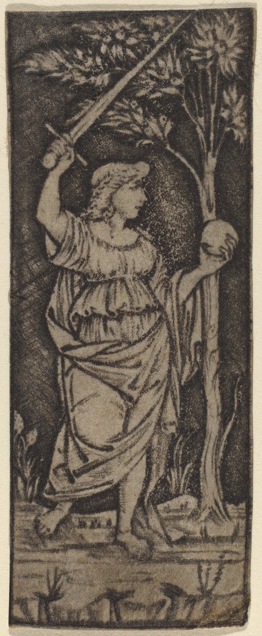 Alegorik Figür: Kılıçlı ve Küreli Kadın by Francesco Francia or Peregrino da Cesena