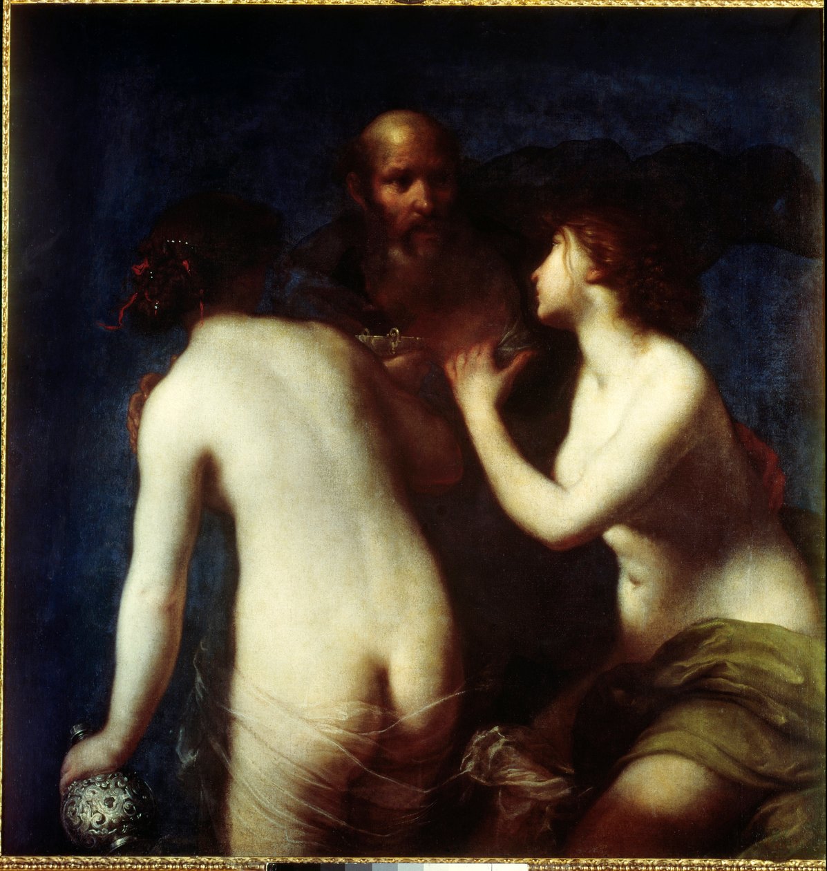 Loth ve kızları Francesco Furini (1604-1646) tarafından yapılan boyama 17. yüzyıl Madrid, Prado Müzesi. by Francesco Furini