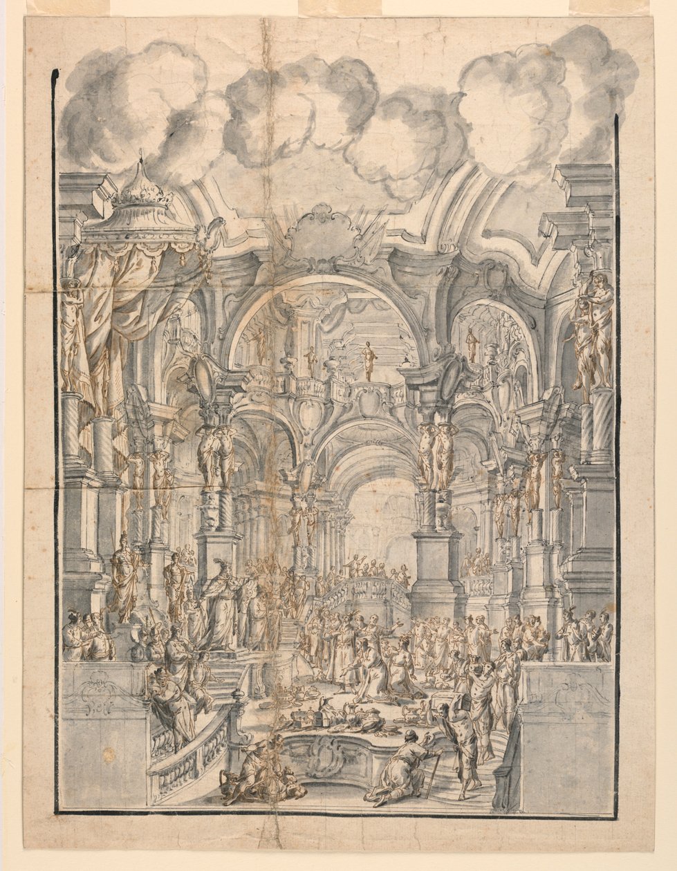 Mahkeme Sahnesi by Francesco Galli Bibiena