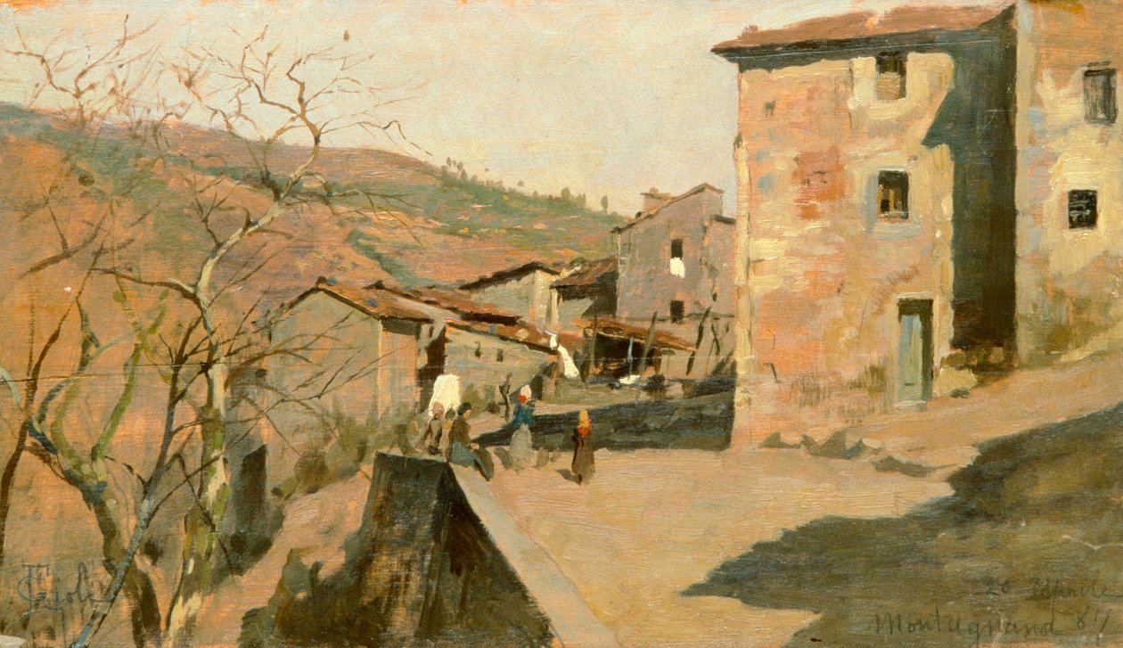 Montagnana, Francesco Gioli (1846-1922), panel üzerine yağlı boya by Francesco Gioli