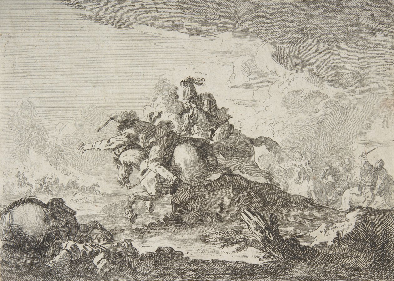 Süvari Hücumu, 18. yüzyılın ortalarından sonlarına kadar. by Francesco Giuseppe Casanova
