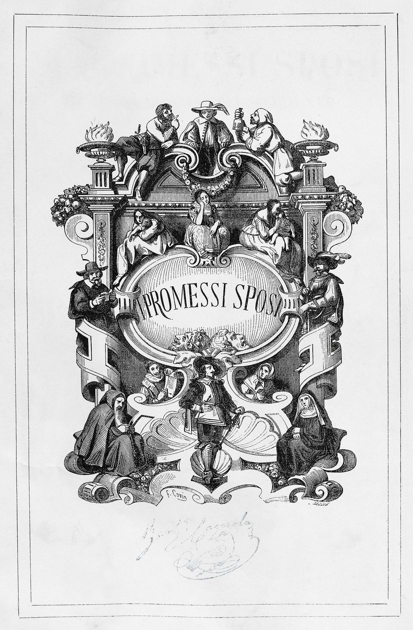 Nişanlı, Francesco Gonin (1808-1889) tarafından Alessandro Manzoni
