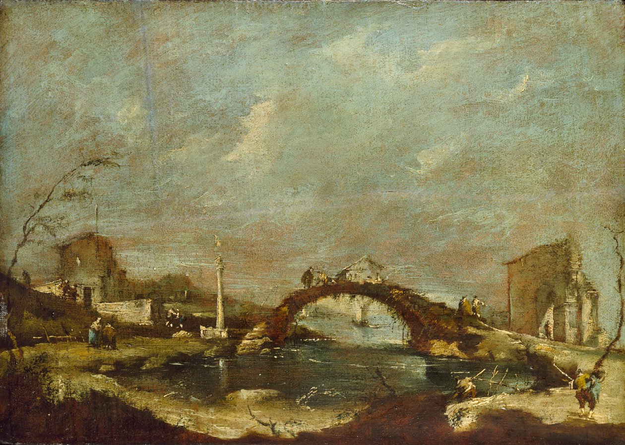 Capriccio Manzarası, 18. yüzyıl ortası by Francesco Guardi