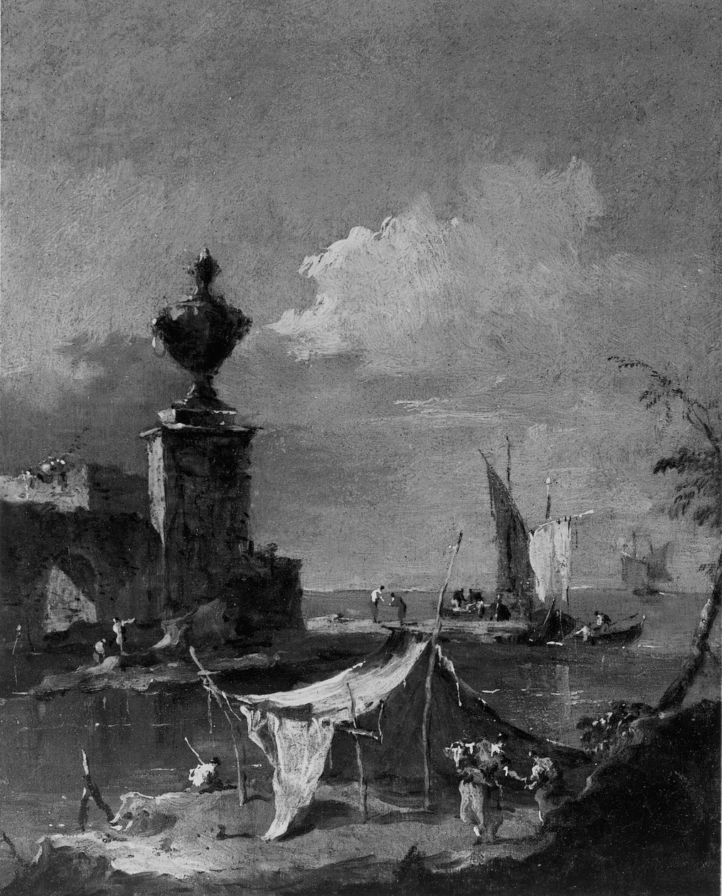 Capriccio: Lagün by Francesco Guardi