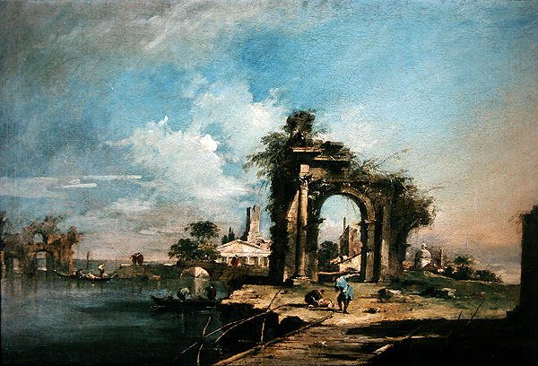 Yıkılmış Kemerli Capriccio (petrol) (bkz. 35489) by Francesco Guardi