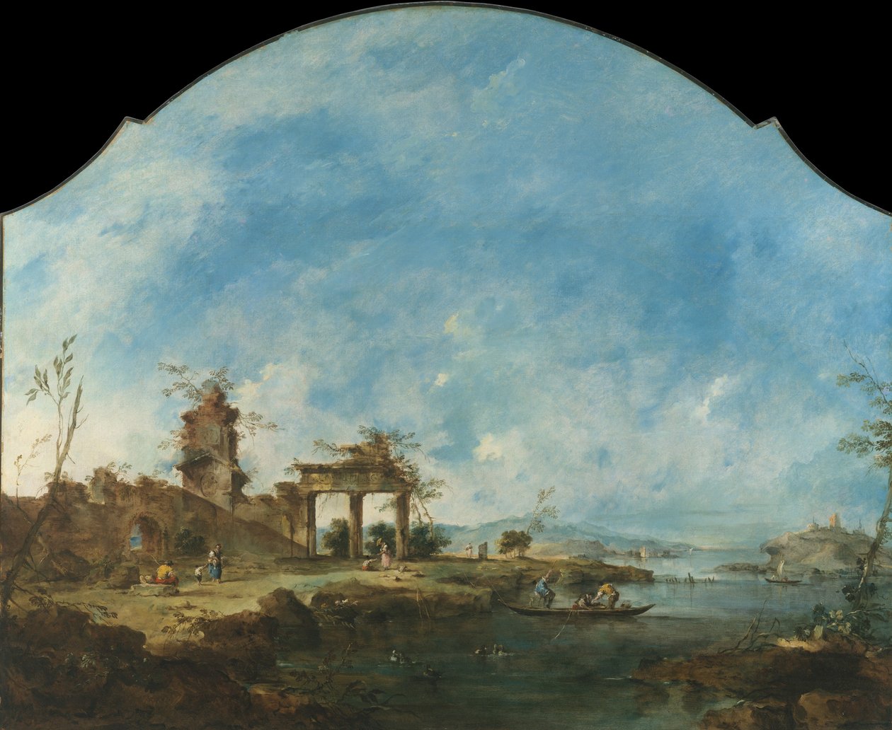 Fantastik Manzara, ca. 1765. by Francesco Guardi