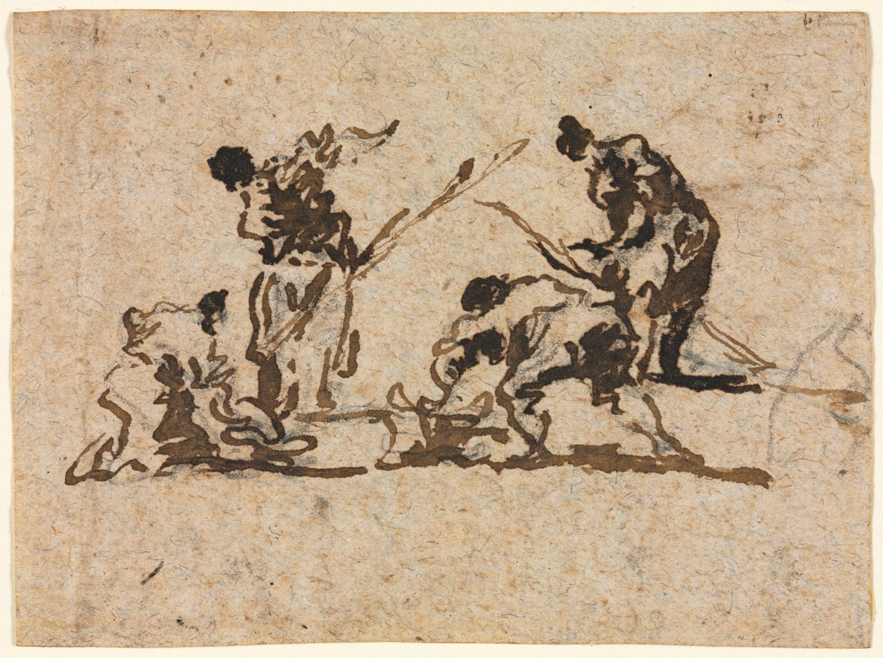 Çalışan Çiftçiler ve Balıkçılar by Francesco Guardi