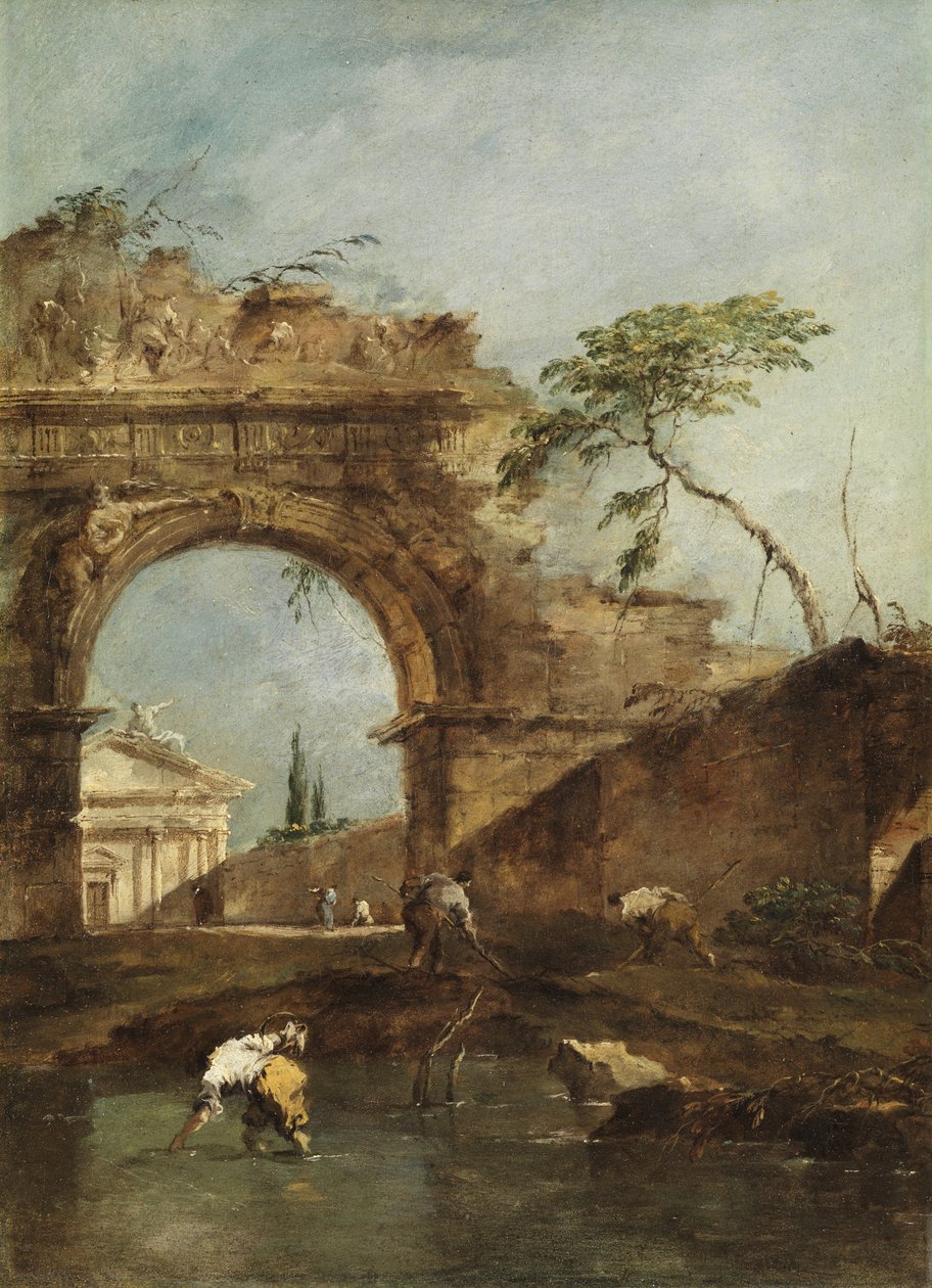 Manzara - Capriccio, yaklaşık 1780 by Francesco Guardi