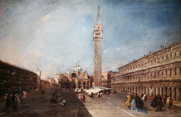 Piazza San Marco (tuval üzerine yağlı boya) by Francesco Guardi