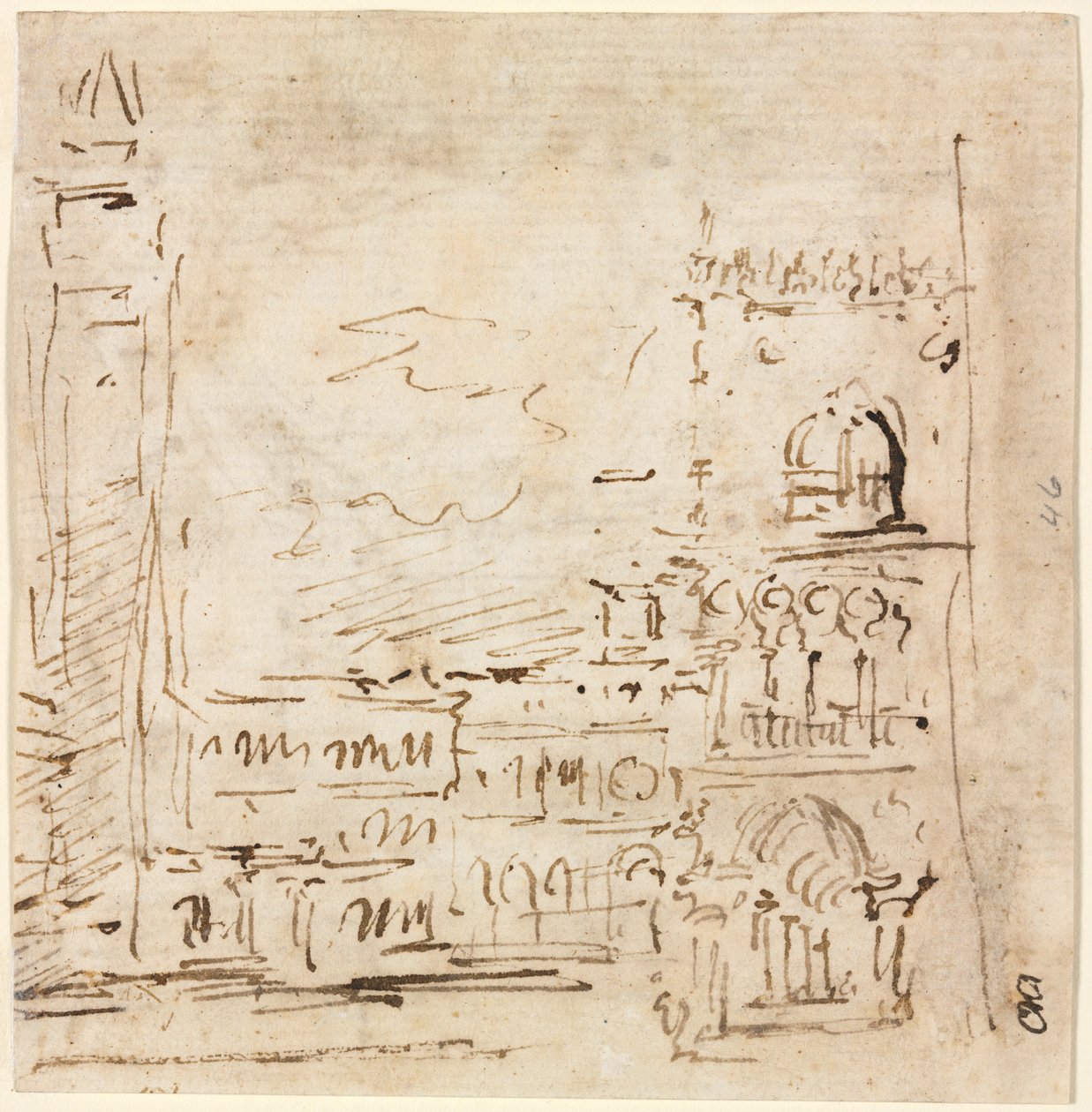 Doges Sarayı ile Piazza San Marco, 1773-1778. by Francesco Guardi