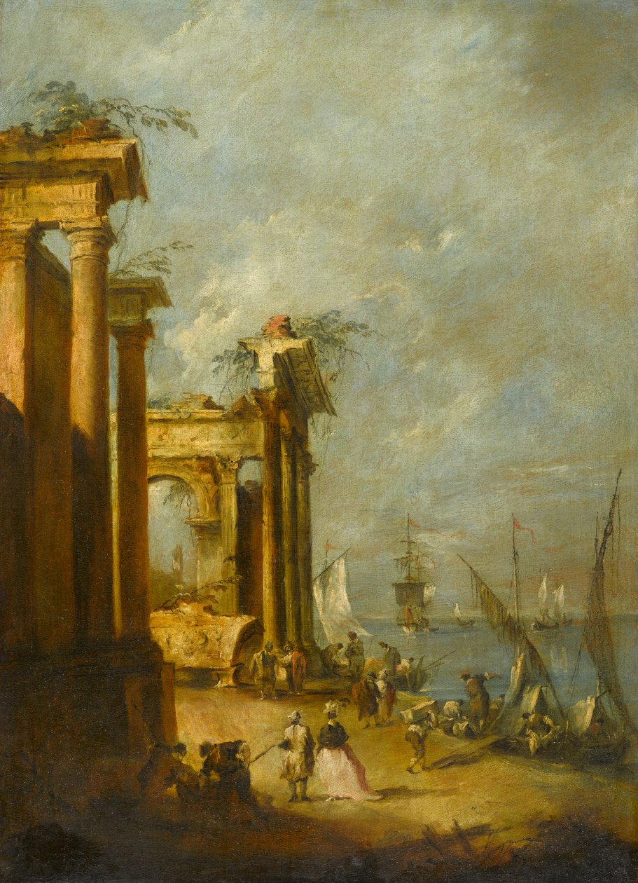 Lagün Yakınlarındaki Roma Harabeleri, c.1765-1775 by Francesco Guardi