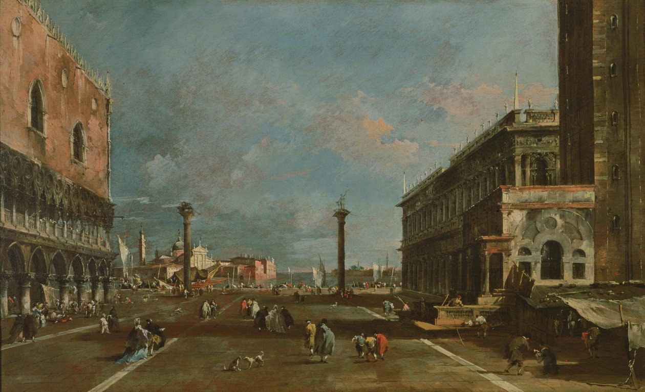 San Marco Piazzetta, Venedik by Francesco Guardi