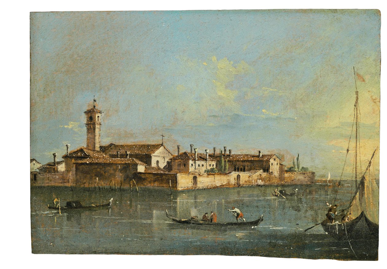 Lazzaretto Vecchio Adası, Venedik by Francesco Guardi