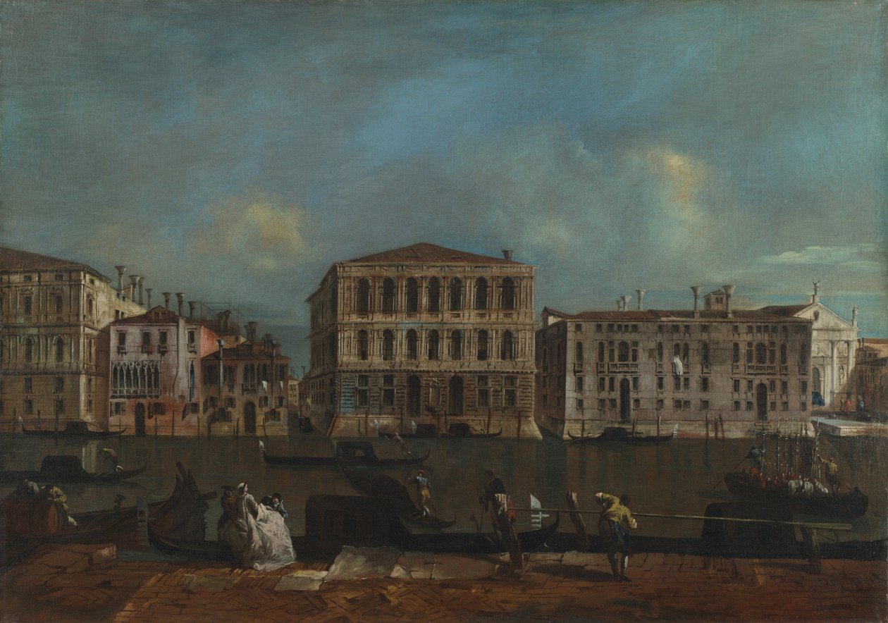 Venedik. Palazzo Pesaro ile Büyük Kanal, 1755-1760 by Francesco Guardi