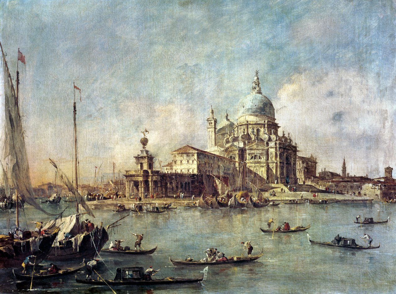 Venedik, Santa Maria della Salute ile Punta della Dogana, yaklaşık 1770 by Francesco Guardi