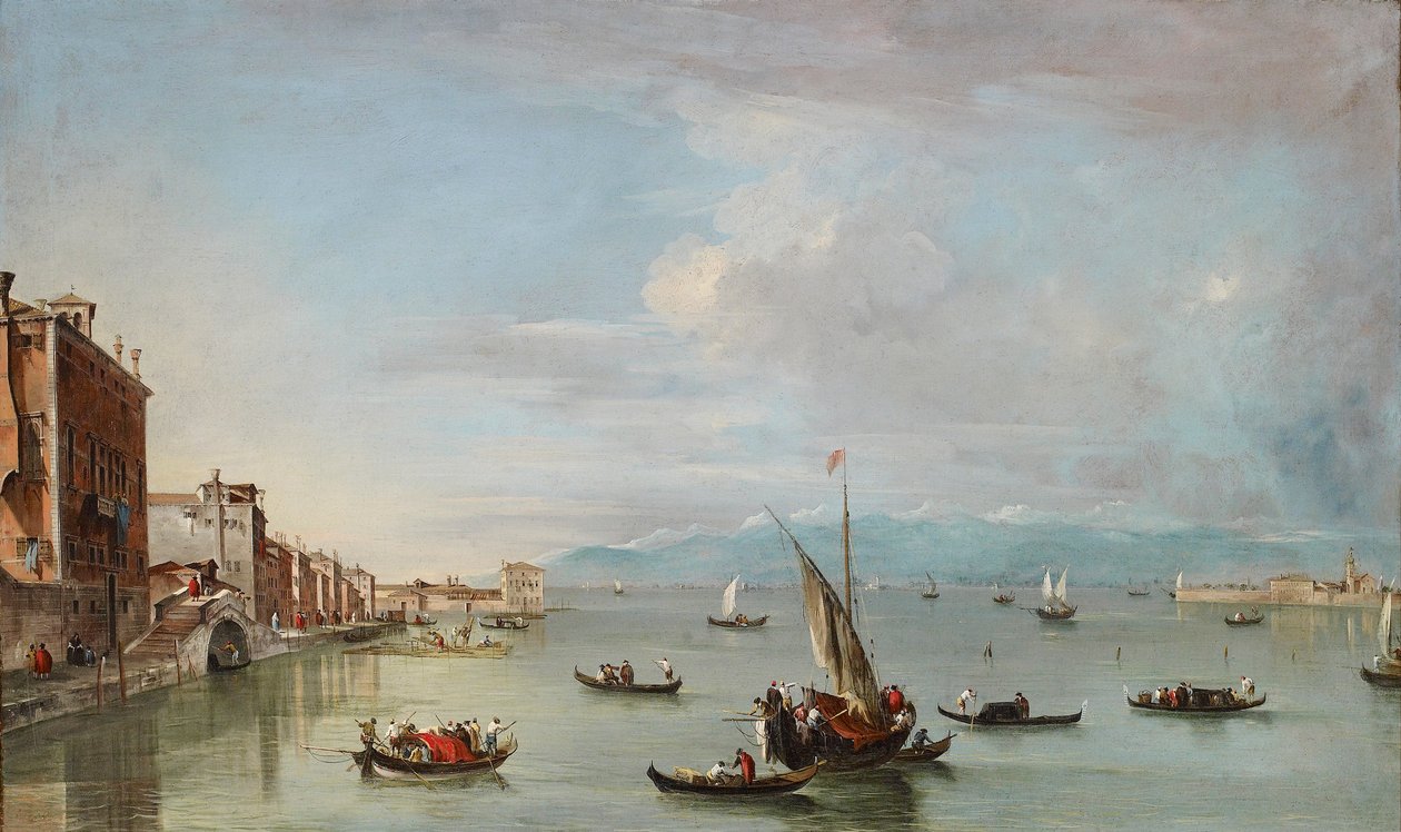 Venedik: Lagün ve San Michele Adası ile Fondamenta Nuove, c1758 by Francesco Guardi