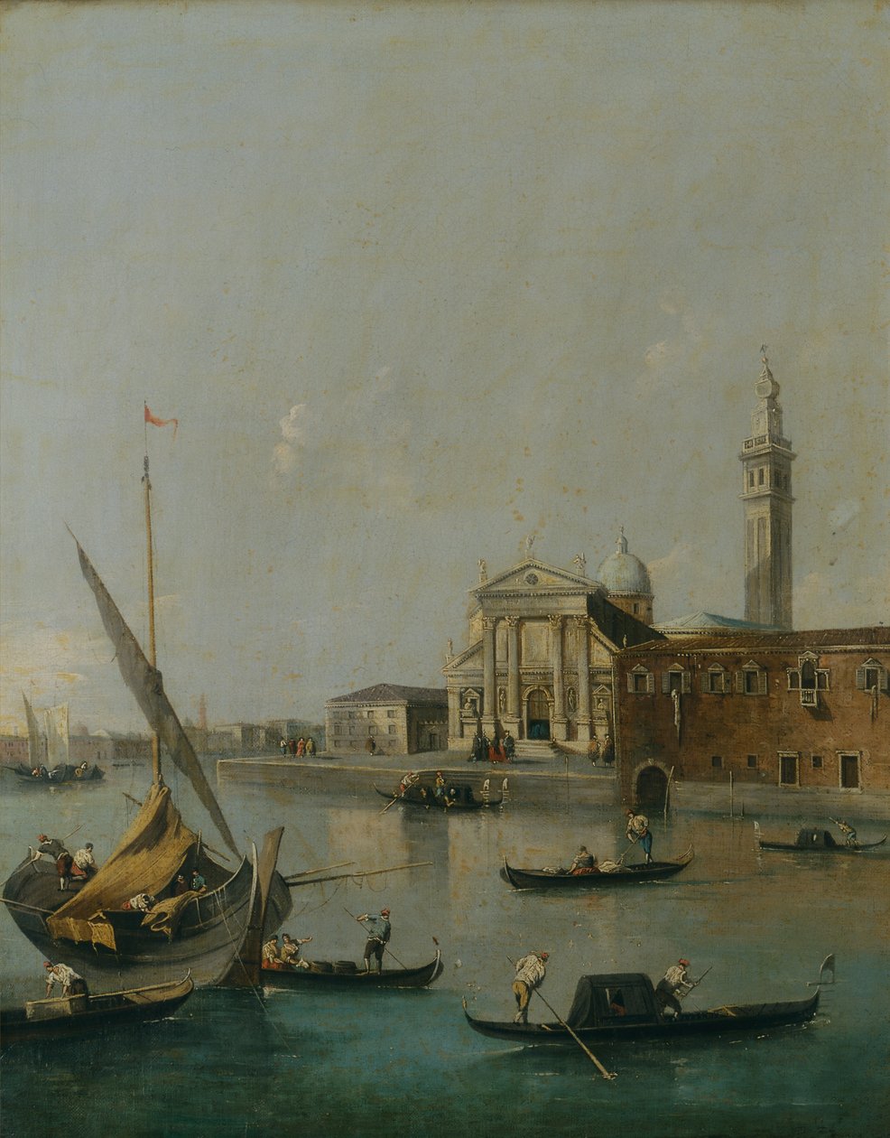 Nakliye ile Venedik (tuval üzerine yağlı boya) by Francesco Guardi