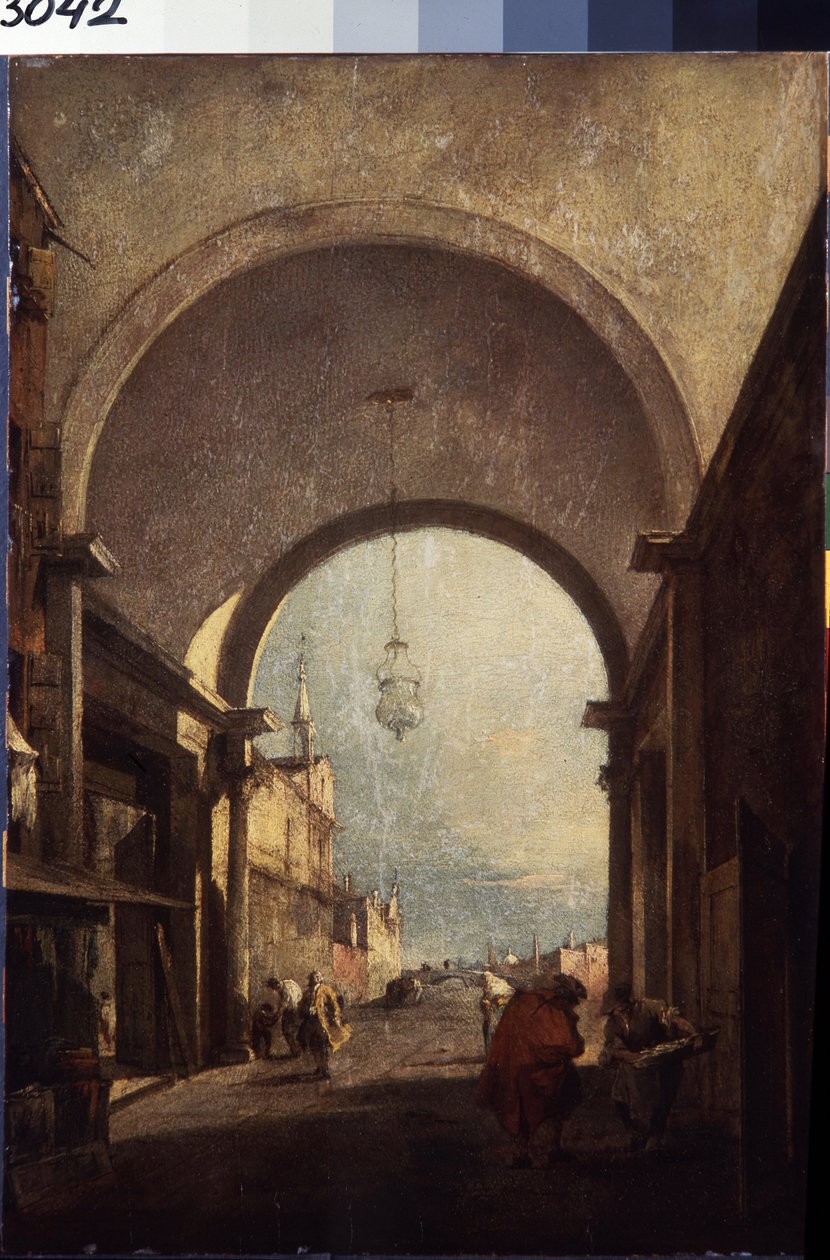 Venedik manzarası (Şehir manzarası). Francesco Guardi