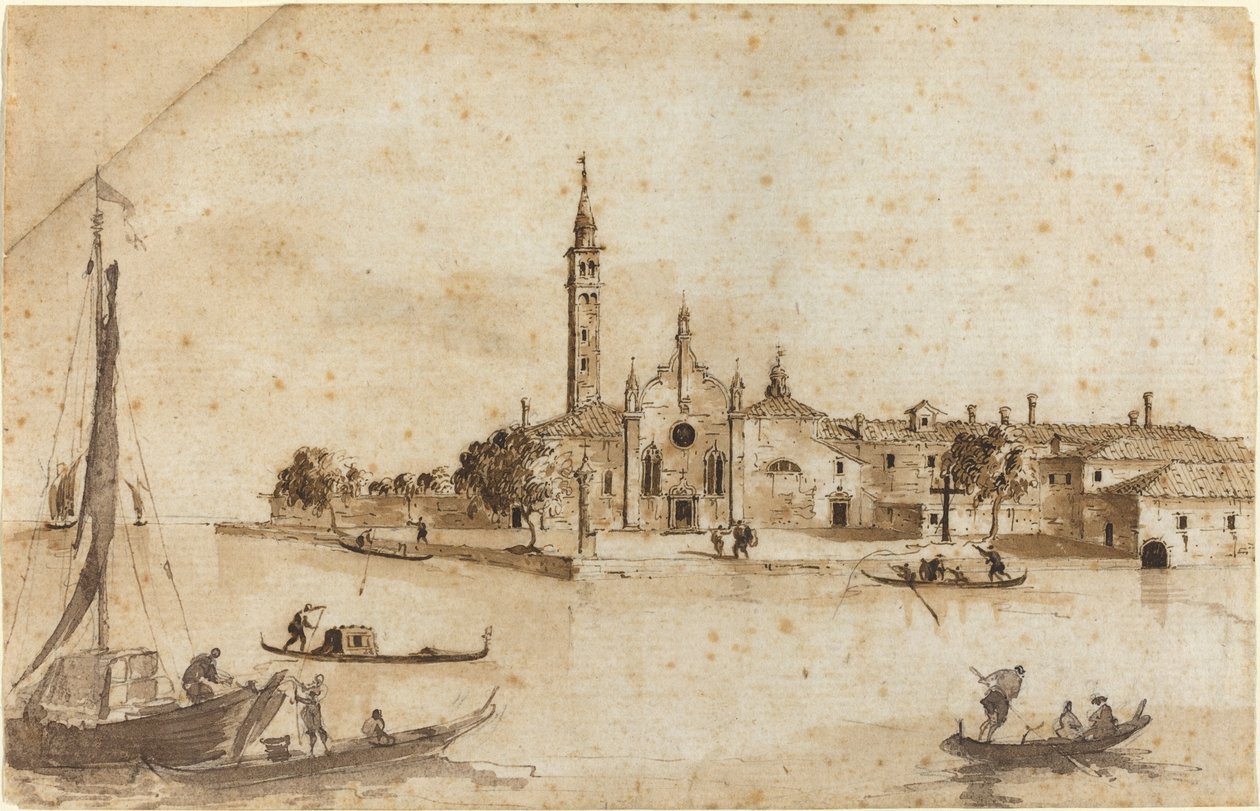 Madonna della Grazia Adası by Francesco Guardi and Giacomo Guardi