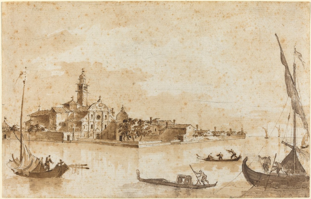 San Clemente Adası by Francesco Guardi and Giacomo Guardi