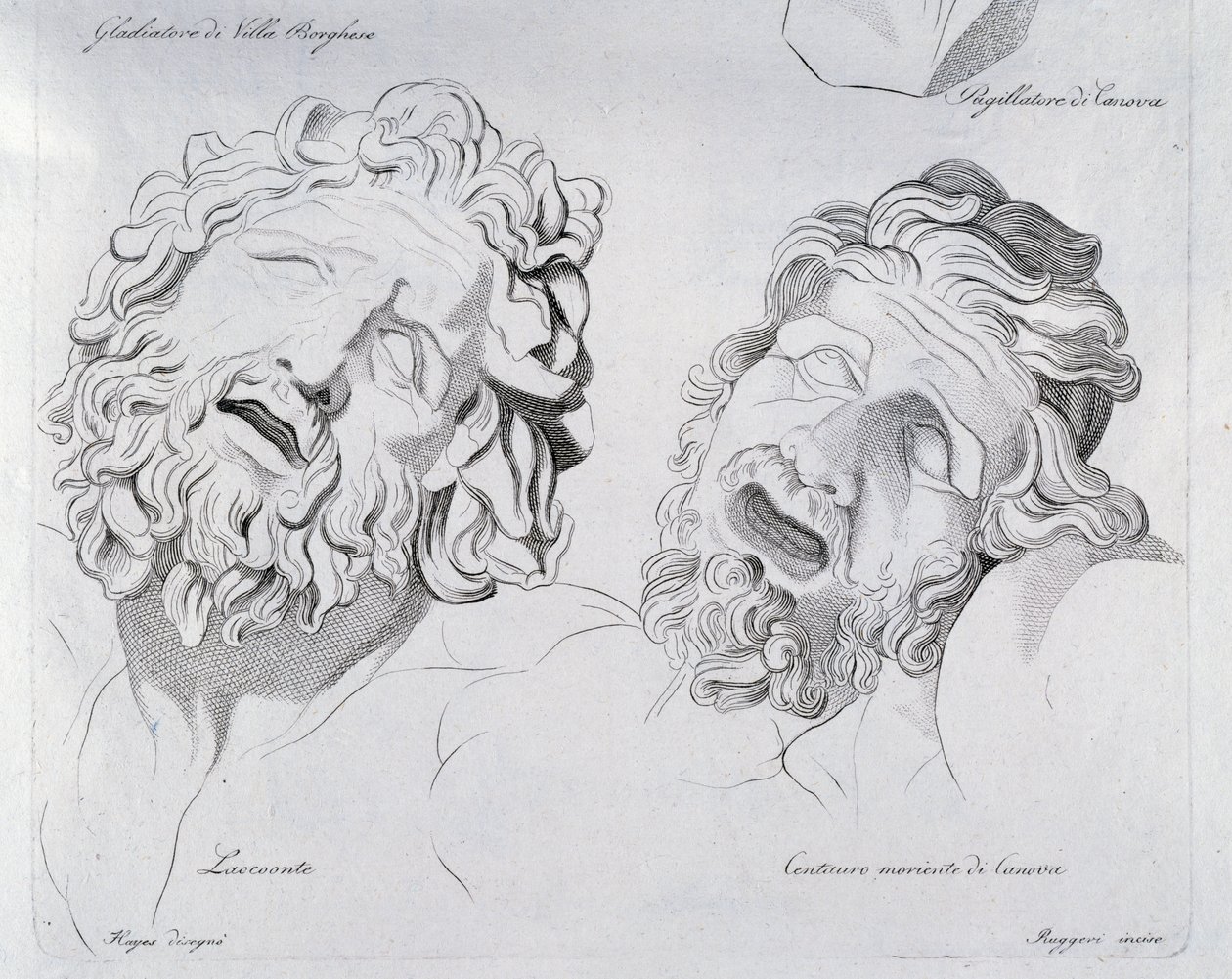 Canova tarafından Laocoon ve Centaur moriente Başkanları by Francesco Hayez