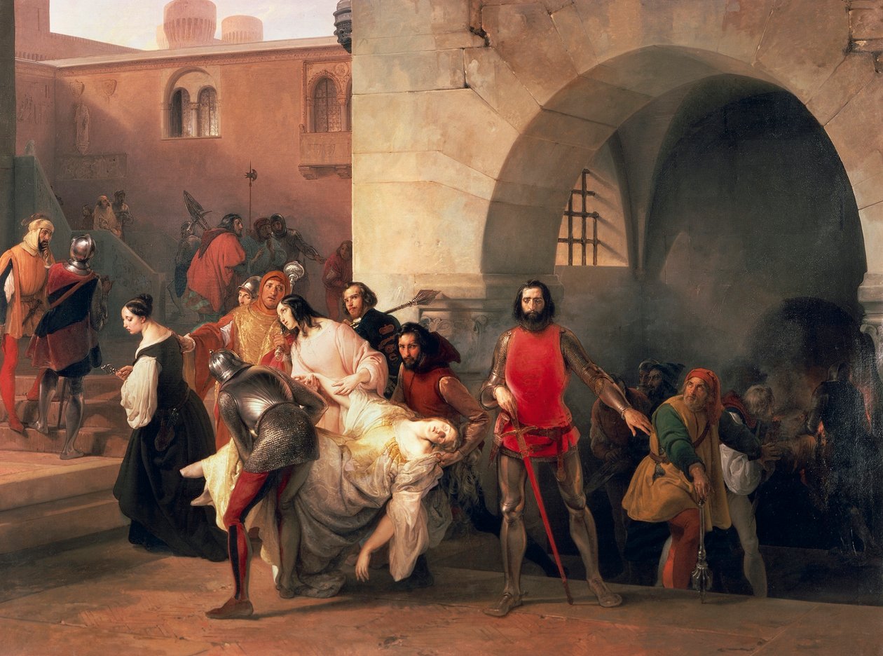 Marco Visconti, Francesco Hayez (1791-1882) tarafından Rosate kalesinin bodrum katında Bice