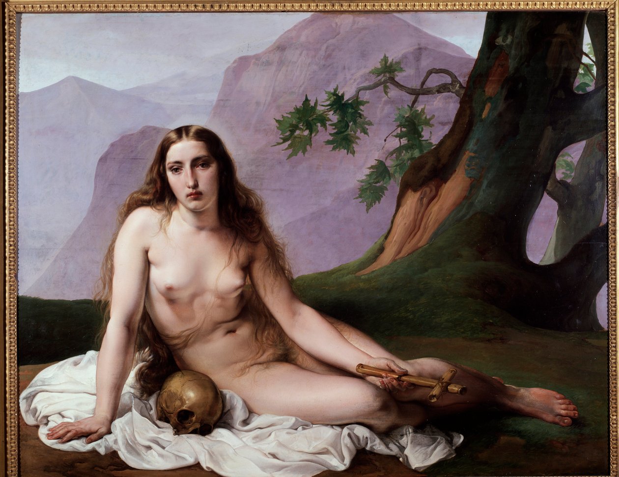 Marie Madeleine penitente (Penitent Mary Magdalene) Tablo Francesco Hayez (1791-1882) tarafından 1825 Soluk 118x150 cm Milano, Modern Sanat Galerisi by Francesco Hayez