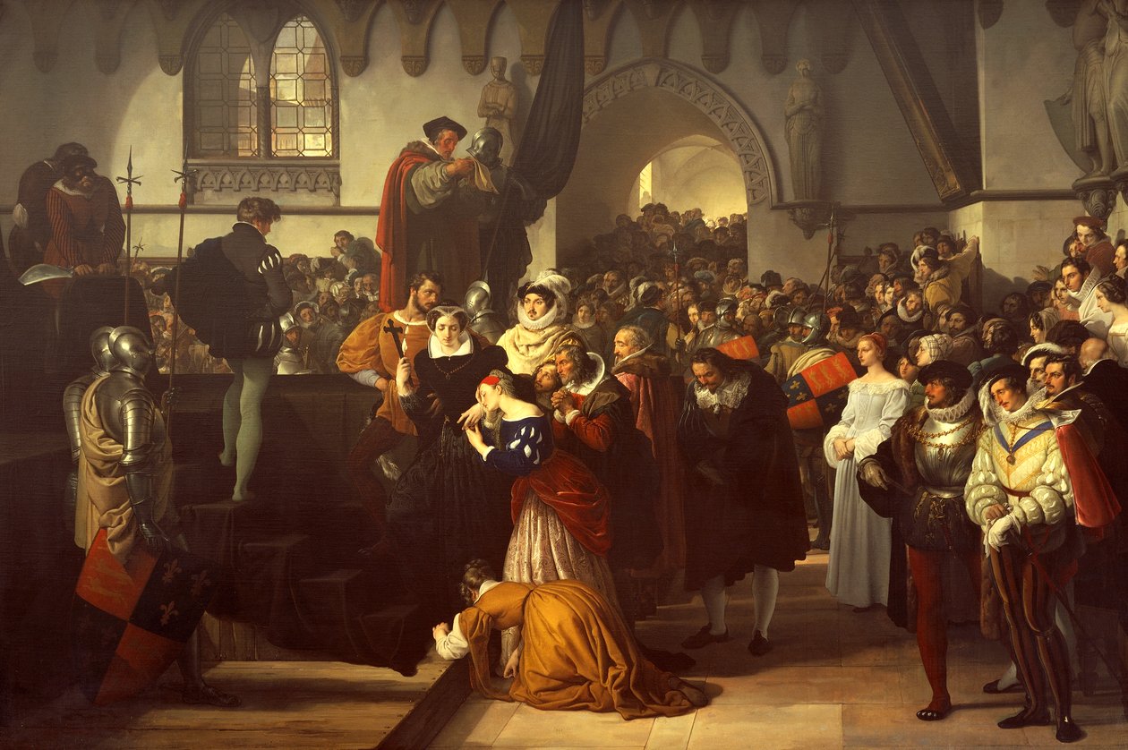 İskoç Kraliçesi Mary iskeleye götürülüyor by Francesco Hayez
