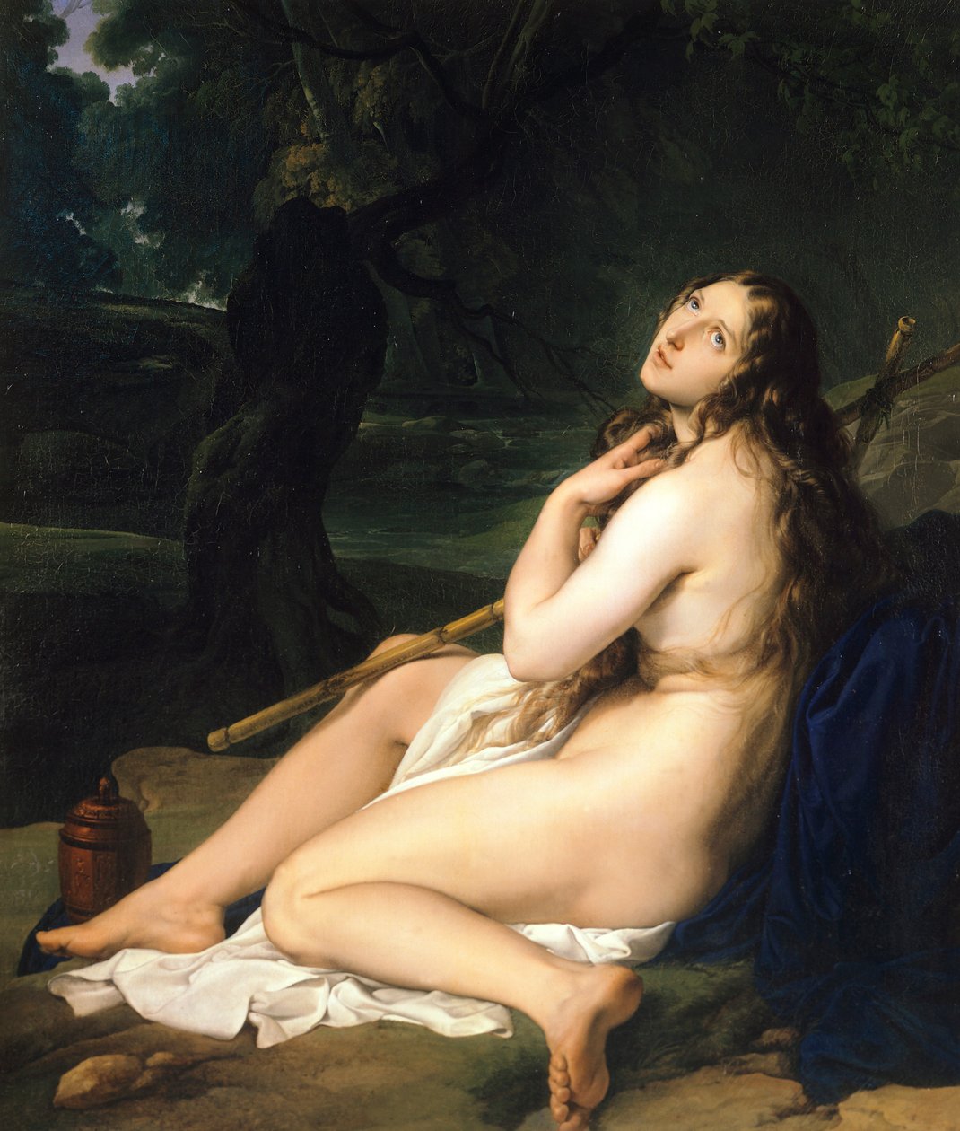 Tövbekar Saint Mary Magdalene, Francesco Hayez (1791-1882), tuval üzerine yağlı boya by Francesco Hayez