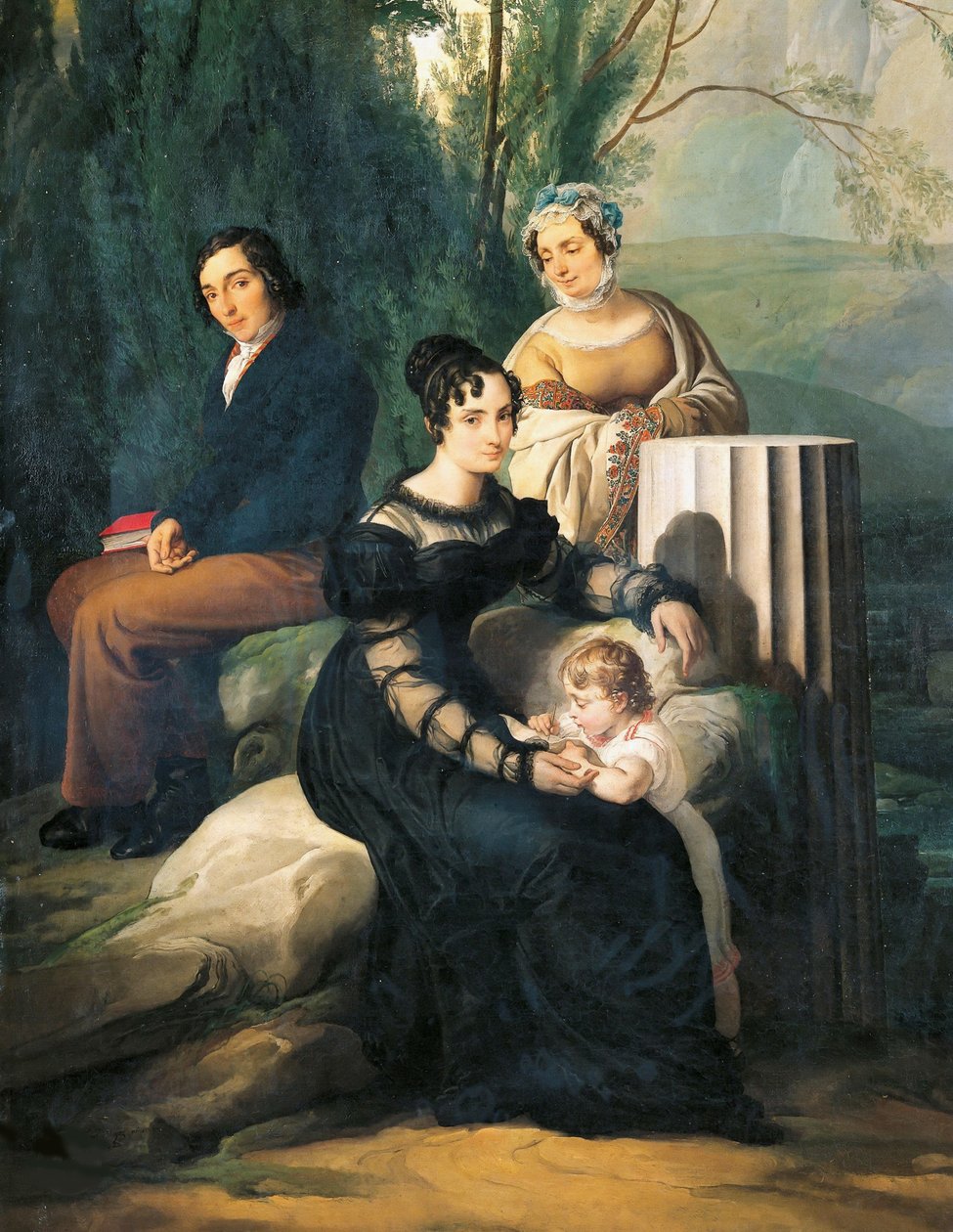 Borri Stampa Ailesinin Portresi, 1822. by Francesco Hayez