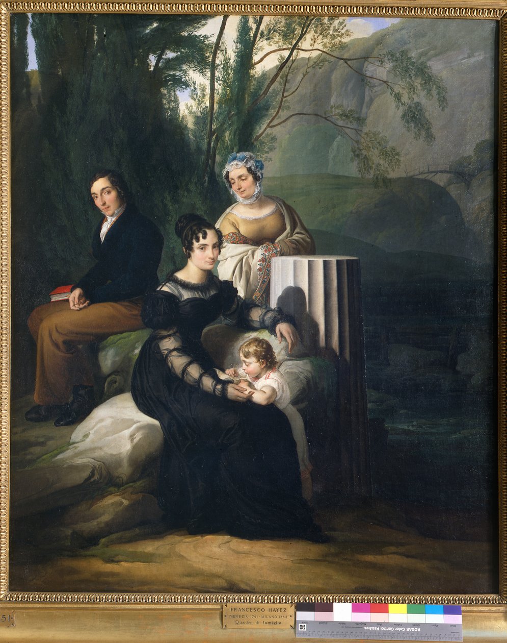 Borri Ailesinin Portresi Baskısı by Francesco Hayez