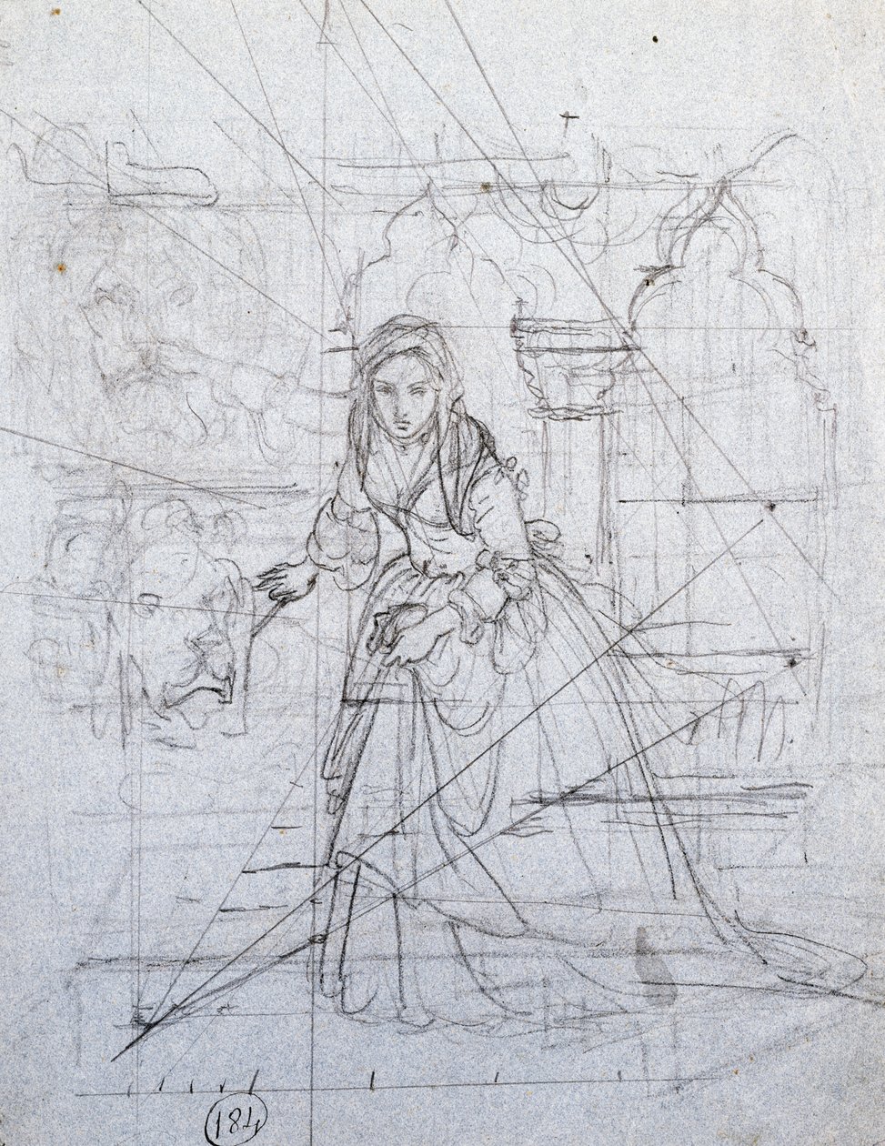Gizli suçlama için çalışma by Francesco Hayez