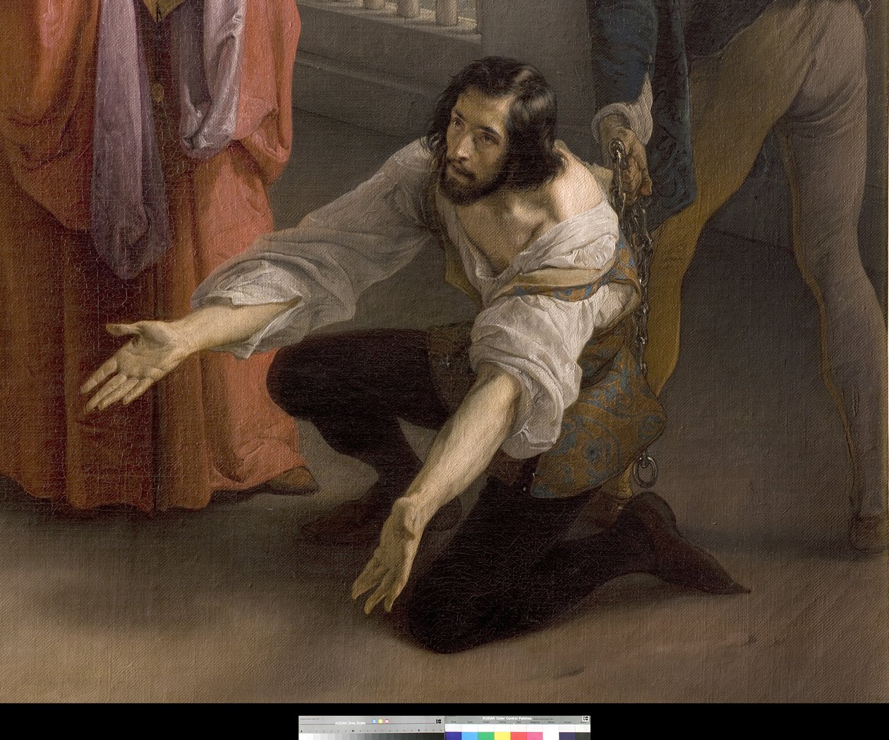 Jacopo Foscari ve ailesi arasında sürgün edilmeden önceki son görüşme, 1838-40 by Francesco Hayez