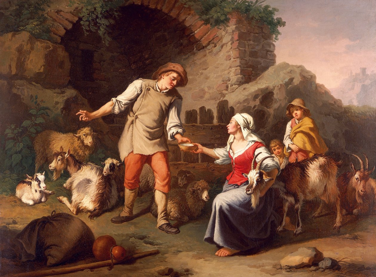 Francesco Londonio (1723-1783) tarafından kırsal kesim sahnesi by Francesco Londonio