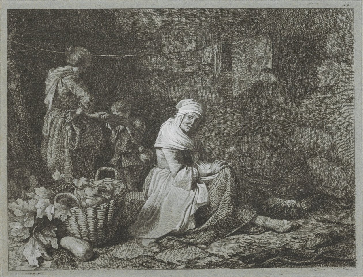 İç çiftlik evi Çoban sahneleri (dizi adı) by Francesco Londonio