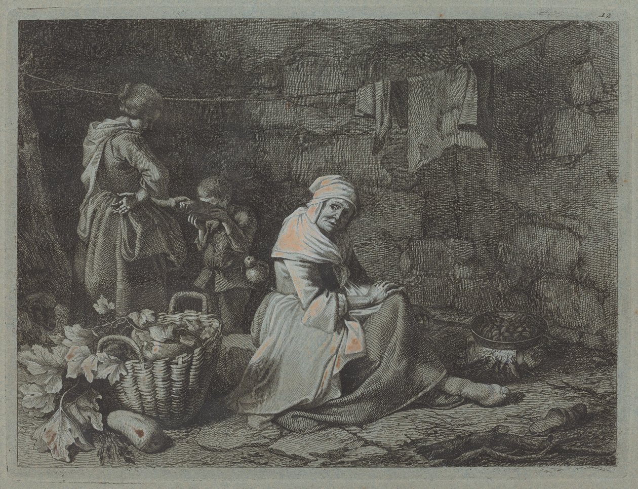 Bir Evin İçi, 1763. by Francesco Londonio