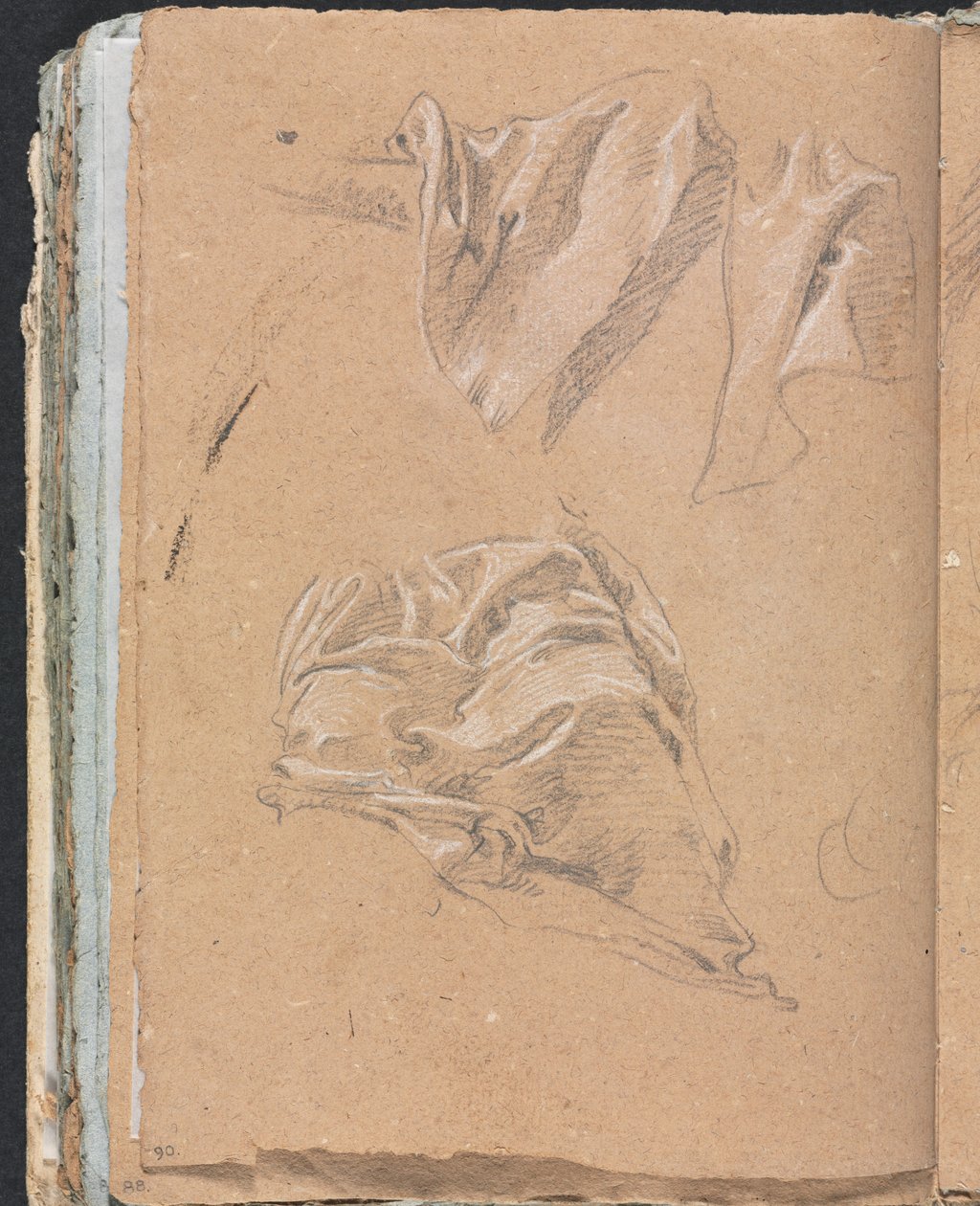 Verona Sketchbook: Perdelik çalışmaları sayfa 90, 1760. by Francesco Lorenzi