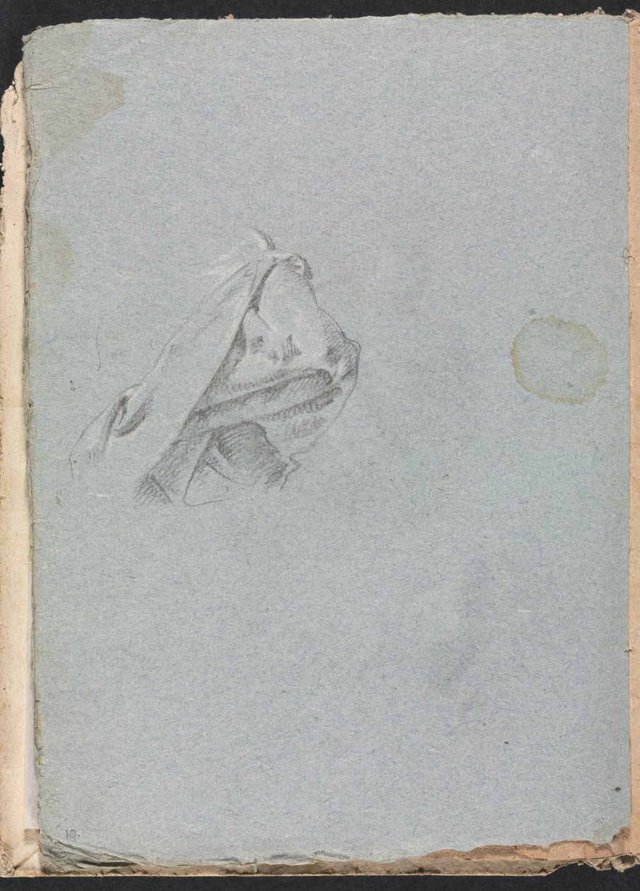Verona Sketchbook: Perdelik çalışma sayfası 10, 1760. by Francesco Lorenzi
