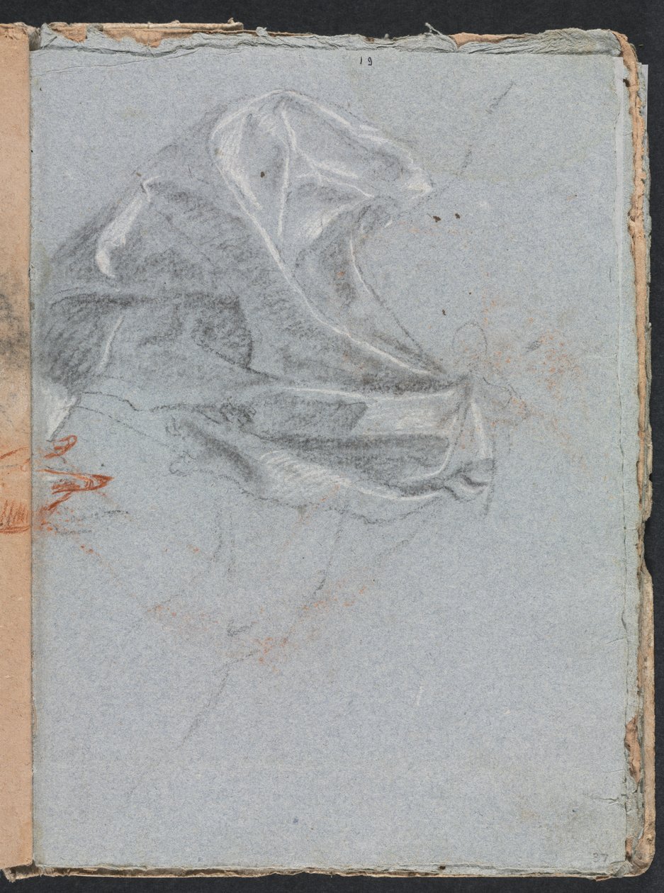 Verona Sketchbook: Perdelik çalışma sayfası 37, 1760. by Francesco Lorenzi