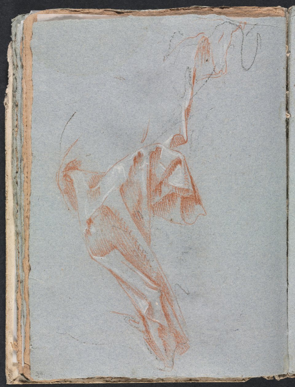 Verona Sketchbook: Perdelik çalışma sayfası 38, 1760. by Francesco Lorenzi
