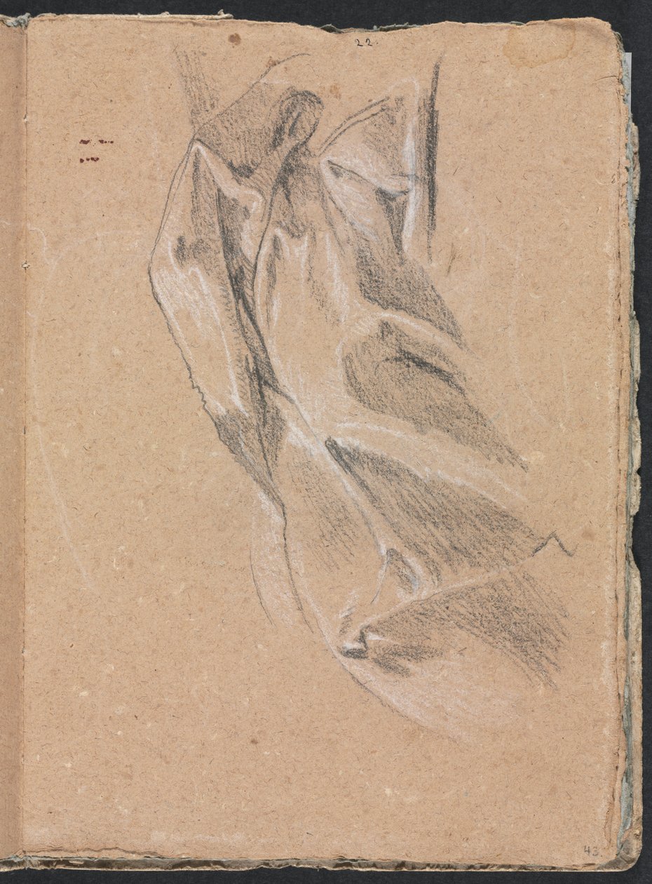 Verona Sketchbook: Perdelik çalışma sayfası 43, 1760. by Francesco Lorenzi
