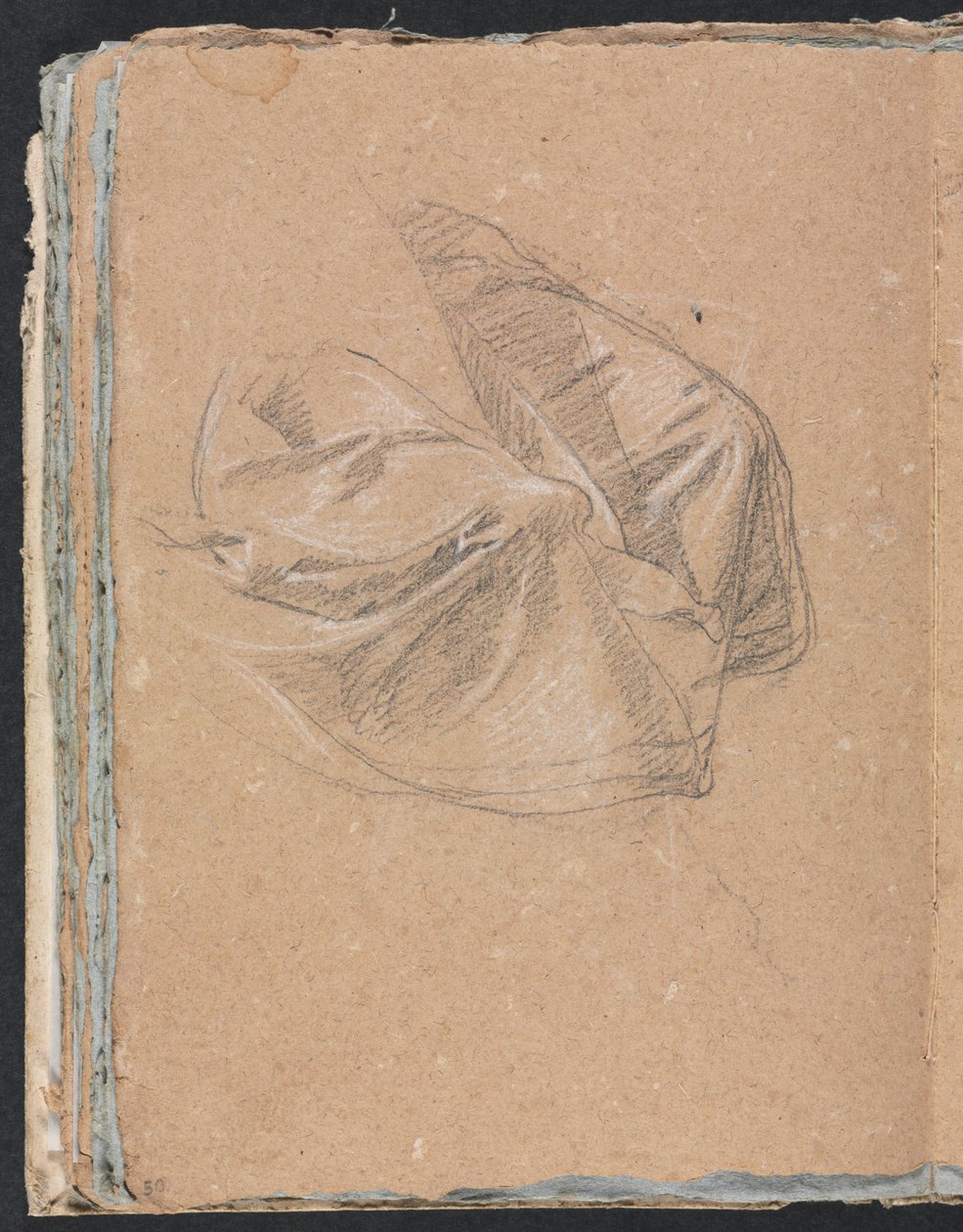 Verona Sketchbook: Perdelik çalışma sayfası 50, 1760. by Francesco Lorenzi