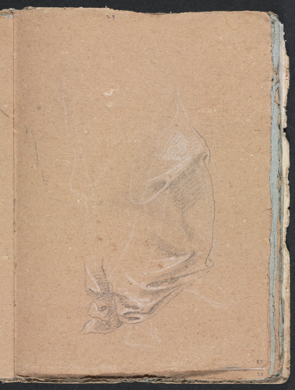 Verona Sketchbook: Perdelik çalışma sayfası 57, 1760. by Francesco Lorenzi
